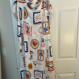 Colorful Italy Print Dress